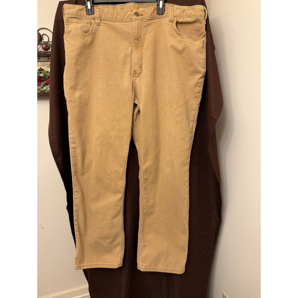 Carhartt Rugged Relaxed Fit Canvas Work Pants Size 42x32‎ Tan